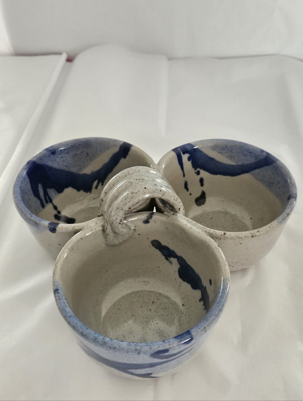 Handmade Studio Pottery Condiment Set.